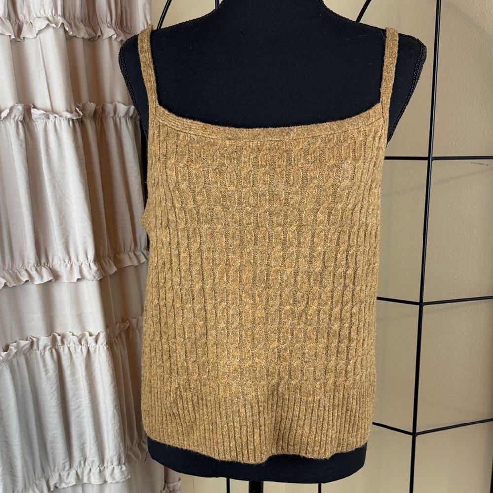 Abercrombie & Fitch Cable Knit Brown Camisole Tank Top Size L